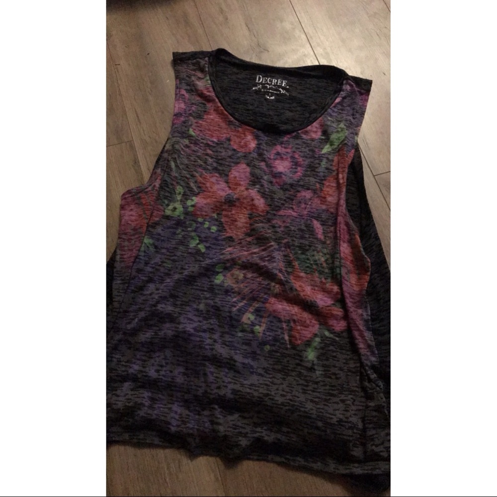 Flower printed tank top